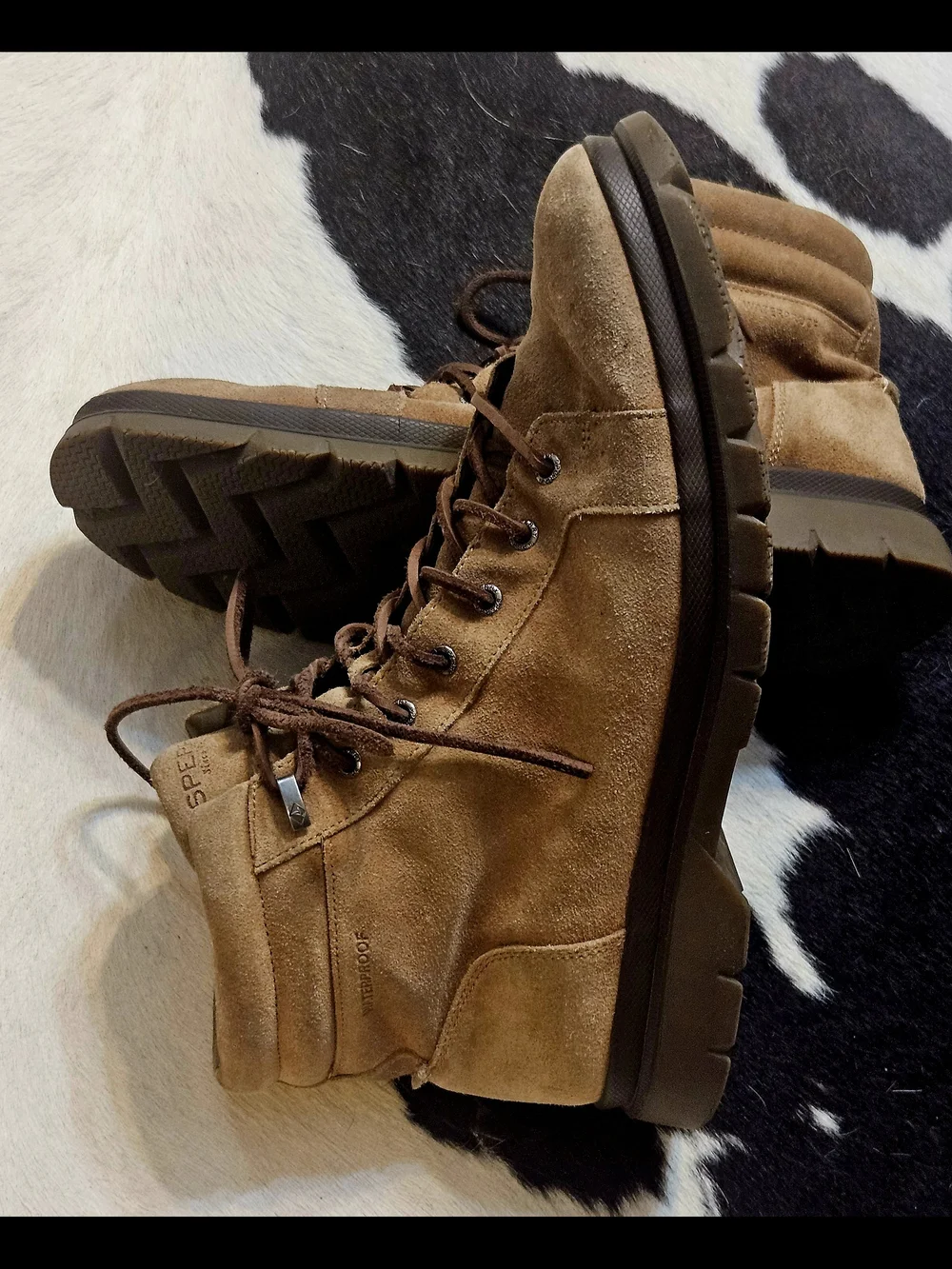 Sperry Tan Suede Lace-Up Men's Boots Sz 13